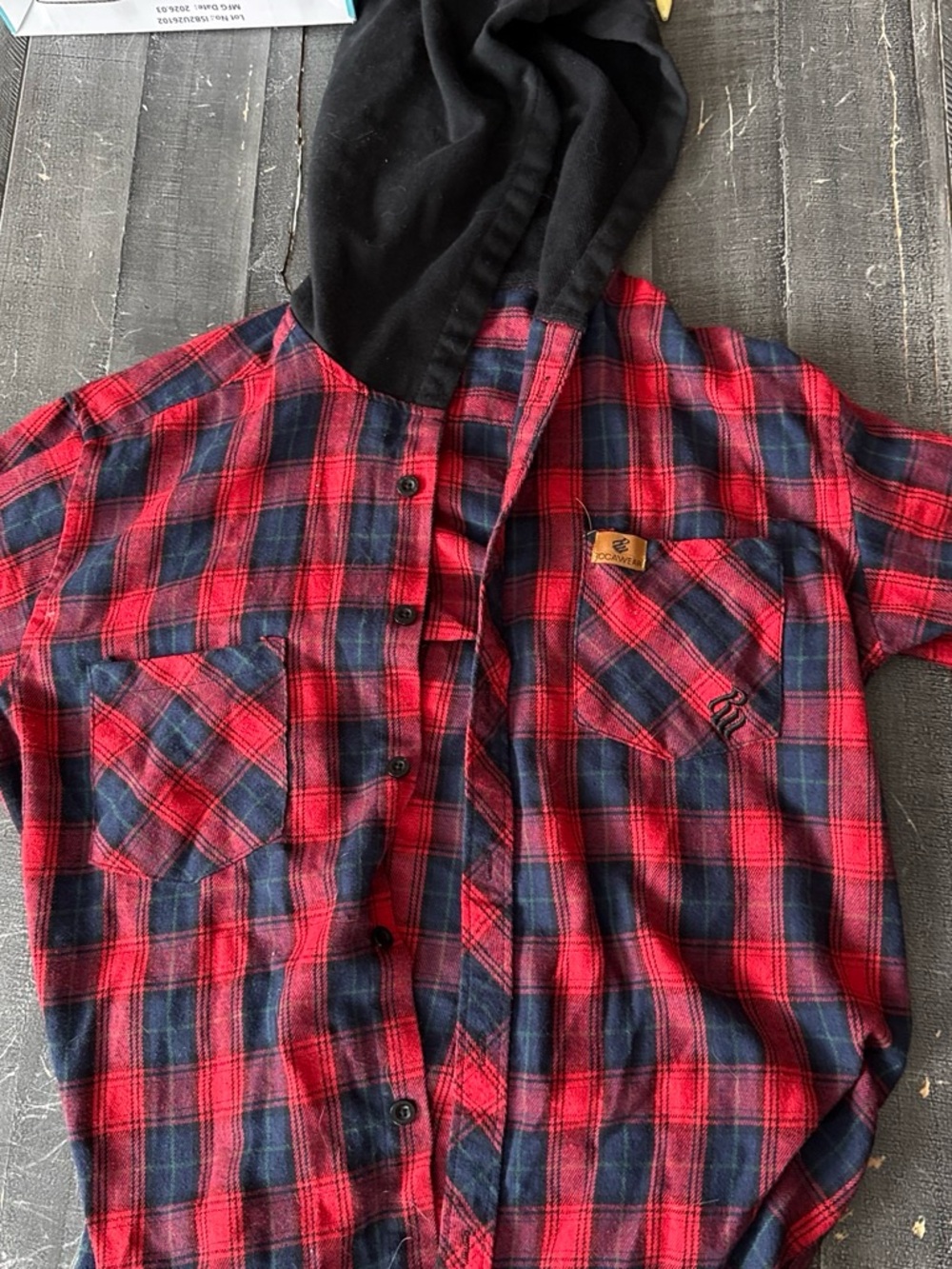 Rocawear Red and Blue Plaid Shirt Jacket